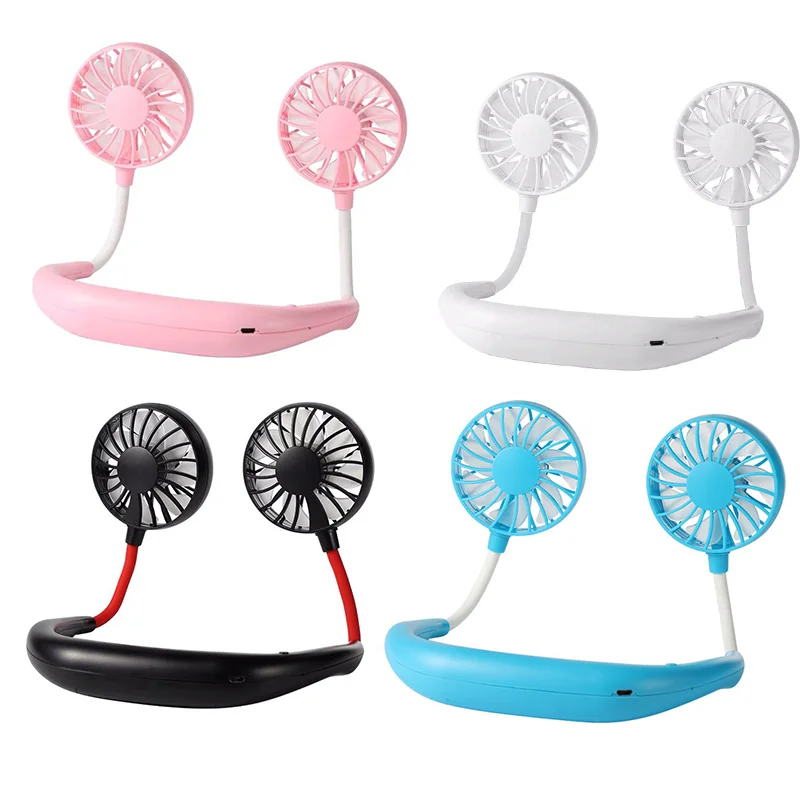 2022 Quality Assurance Fashion Outdoor Neck Fan Cooling Band Fan With Light