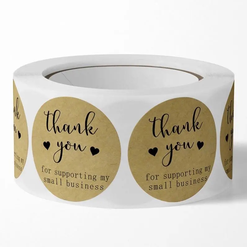Custom film vinyl round gift tag sticker waterproof round sticker printing