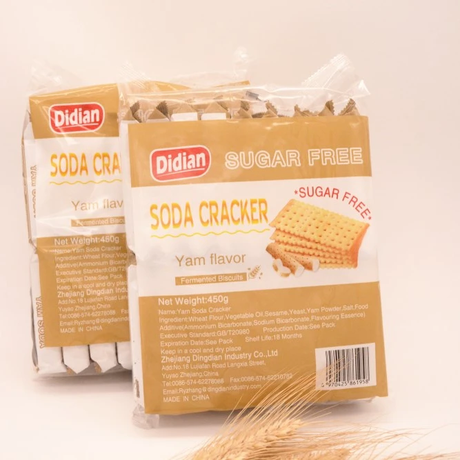 450g Fermented biscuit Yam flavor soda cracker sesame biscuit
