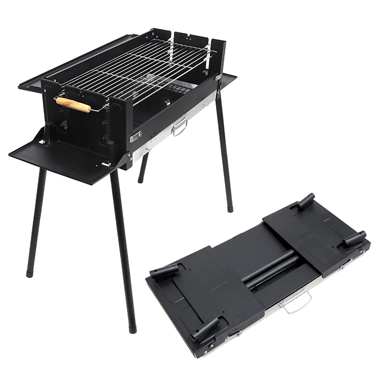 Manufacturers Stainless Steel Big Foldable BBQ Grills Camping Portable Charcoal Barbecue Grill Oven Outdoor