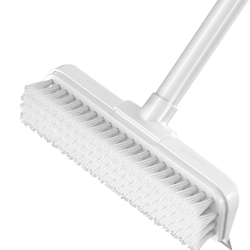Dual-purpose Household Cleaning Brush & Floor Wiper Detachable Long Handle Floor Scraper Brush Toilet Bathroom Cleaning Brush