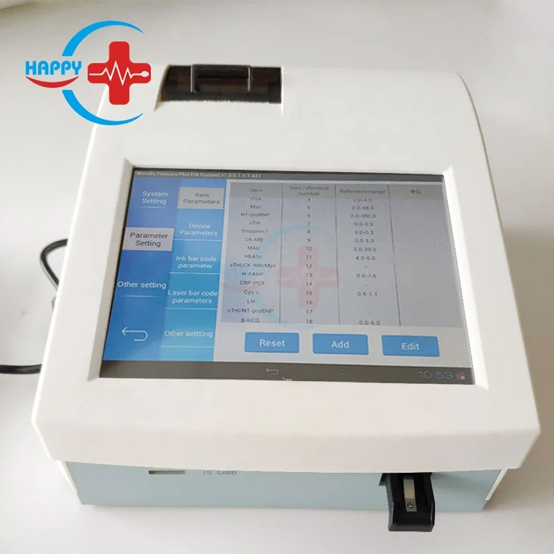 HC-B014E плюс сенсорный экран портативный флуоресценции иммуноферментного анализатора количественные анализатор для