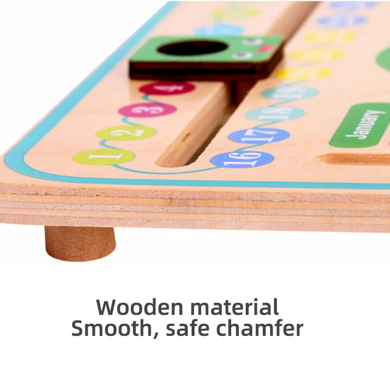 Деревянные Обучающие игрушки Монтессори, сезон недели, календарь погоды, детские деревянные часы для детей