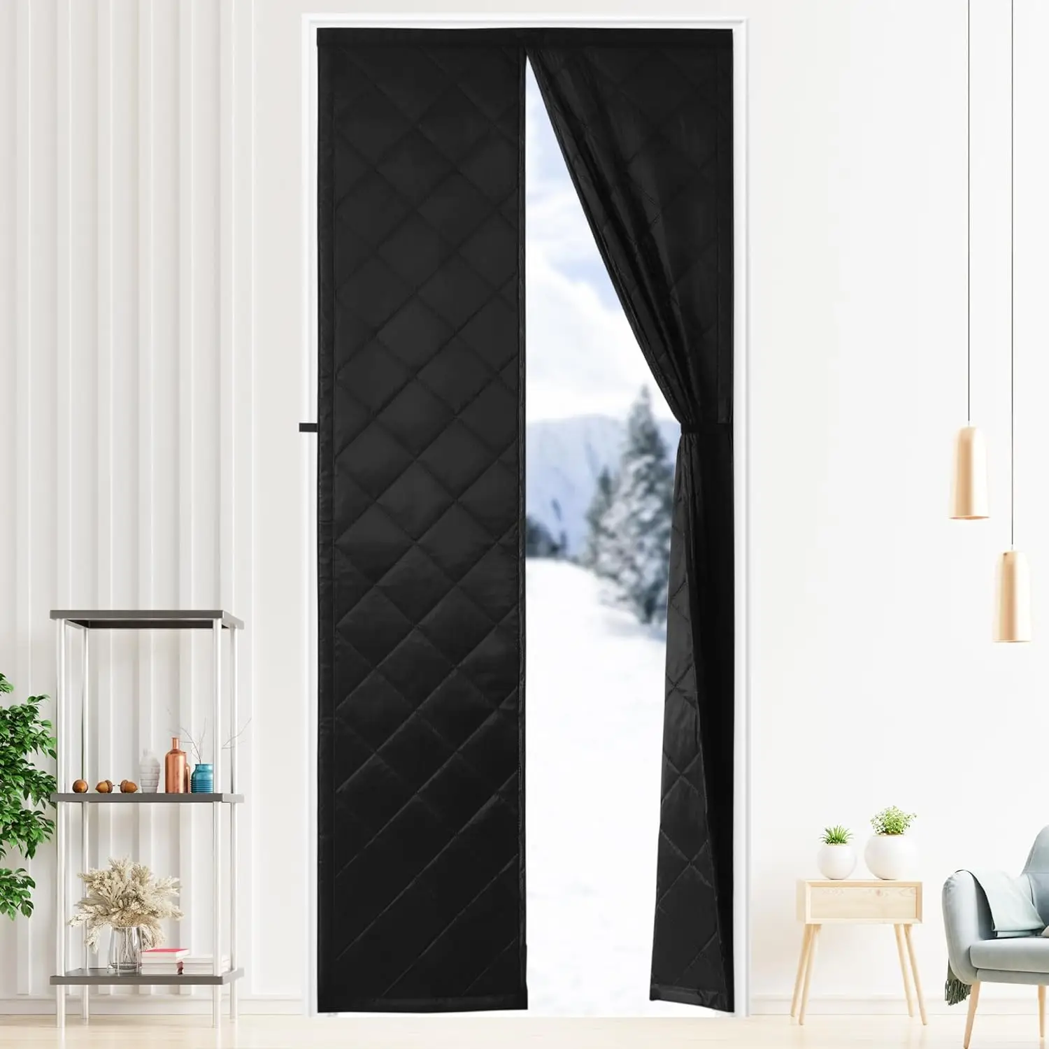 Automatic Closing  Magnetic Thermal Insulated Door Curtain Soundproof Windproof Insulation Doorway Curtain