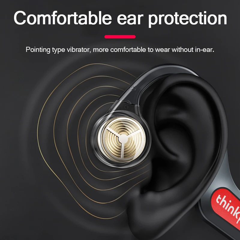 Lenovo X3 Pro Tws  Wireless Bone Conduction Headphones Bt 5.3  Sports Run Bone Conduction  Earphone Ear hook