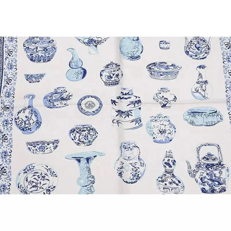 Manufacture Custom Neck Silk Scarf 70 Cotton 30 Silk Cotton Head Scarf High Quality Factory Direct Silk Scarf Sales