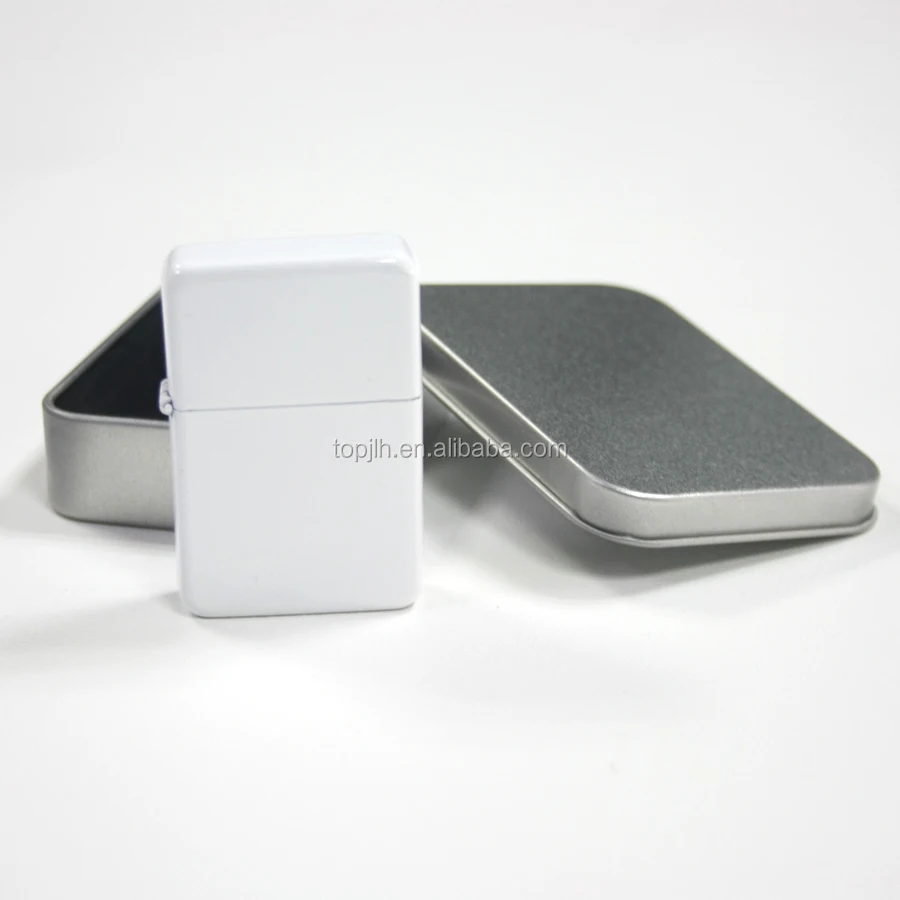 Sublimation Blanks Lighter Custom Print Metal White Lighter Gift Pocket Lighter