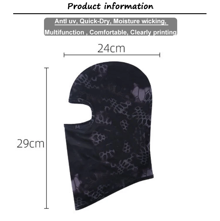 Sport Motorcycle Multifunctional custom logo Full Face Shield Cover Mask bandana Sublimation print Cycling balaclava