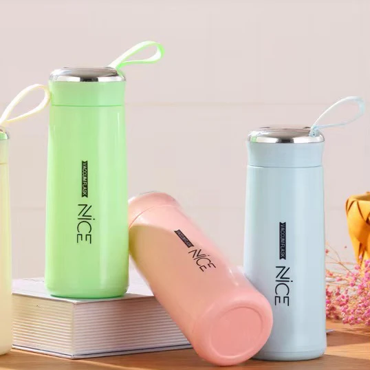 400ML Double Layered PP Glass Cup with Lid Gift for Any Activity Creative Student Business Advertising Water Cup