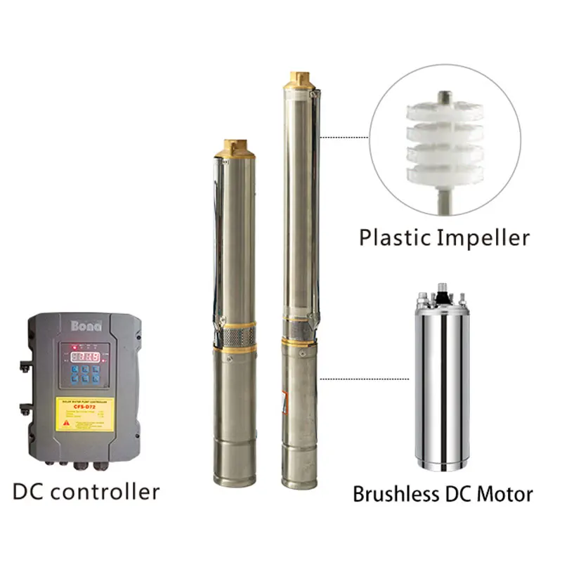 bore hole solar pump system 4 inch solar water pump for irrigation purpose Solar deep well water pump for bore well