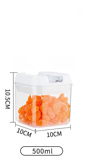 clear Cereal Seal Pot Dry Food BPA free Food grade storage bin Air Tight Easy Open Lids