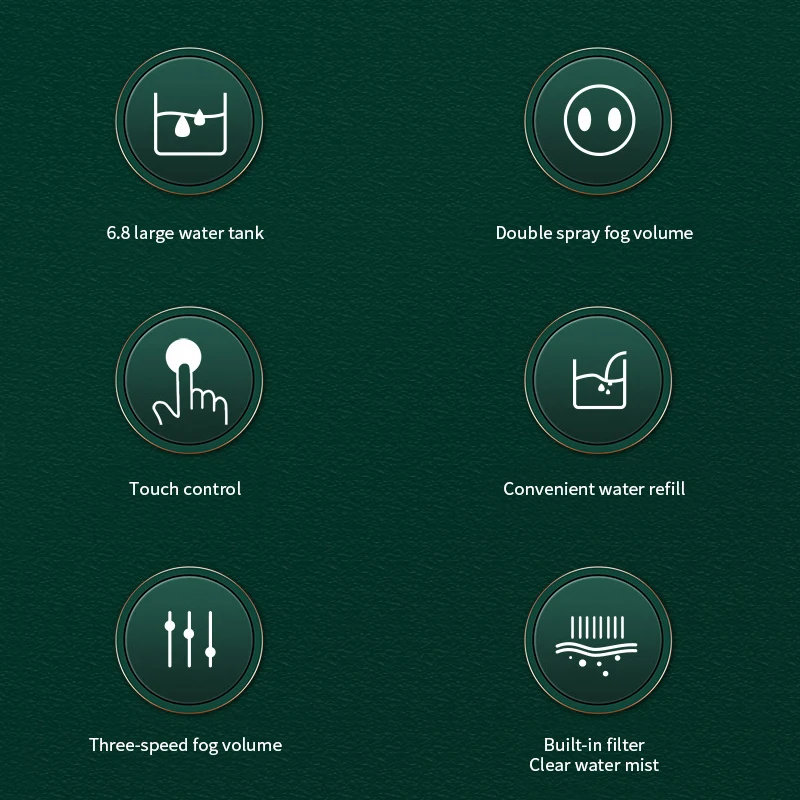 Newest OEM/ODM Wholesale Super Quiet Intelligent AI Voice Control Dual Mist Air Humidifier for Household Office