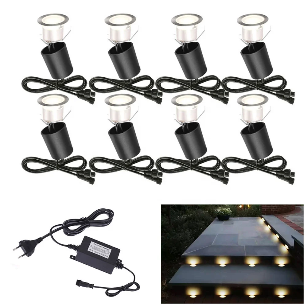 Led Floor Decking Light 12V  6W IP67 Outdoor Underground Buried Lamp Exterior Recessed Wall Stair Terrace Paver Spotlight