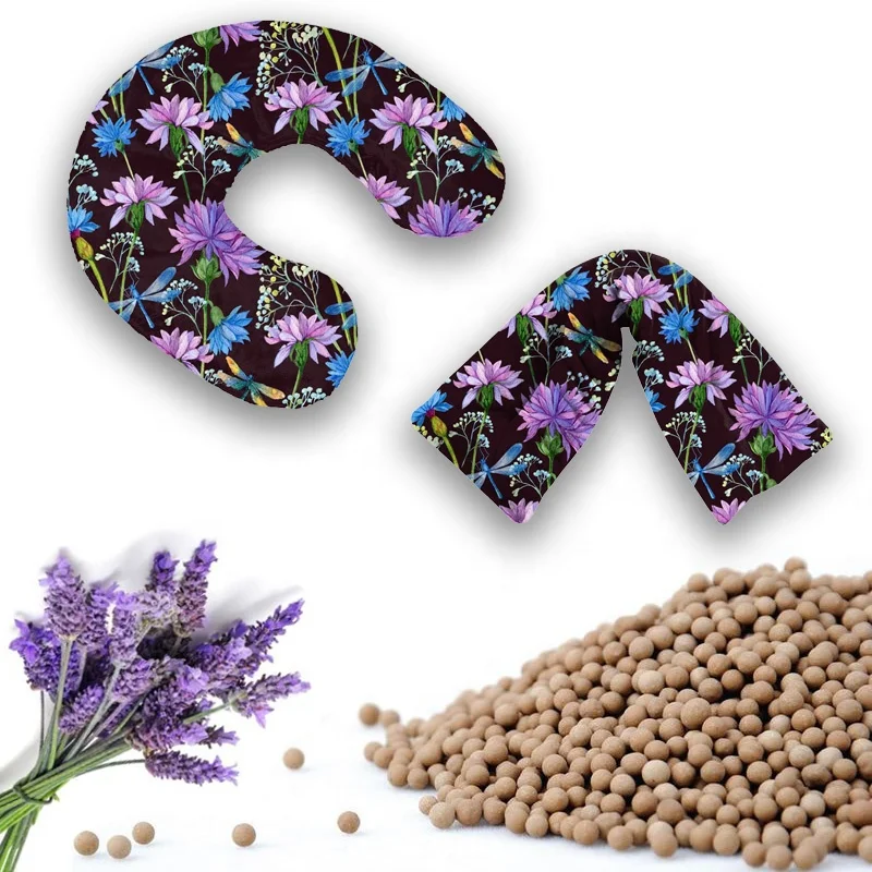 hot sale custom logo u shape neck pillow heat pack microwavable heating pad for back pain