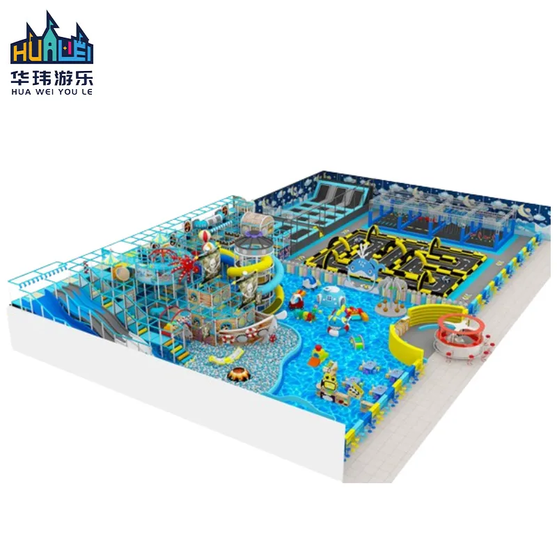 Free Design Ocean Theme Indoor Structure Playground Kids Mall Play Area Equipment for Sale