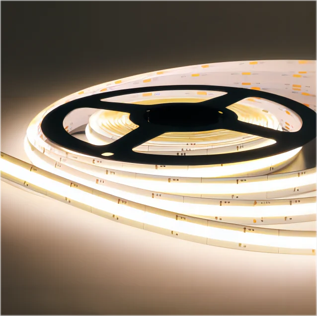 COB led strip cct tunable 1800K to 6500K 24V DC 576leds/m two color adjustable white led light strip flip chip fcob led strip
