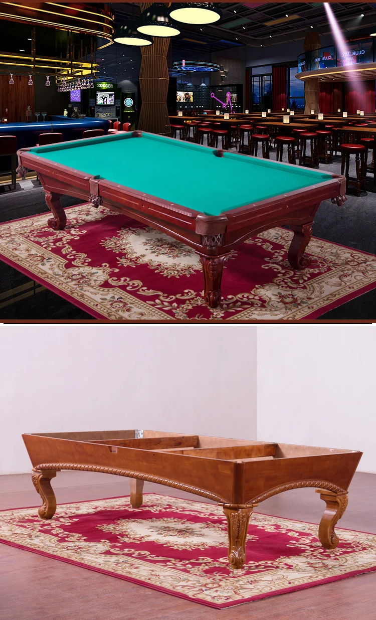 African American Adult Villa Family Carving Solid Wood Snooker Billiard Tables,Billiard Pool Table