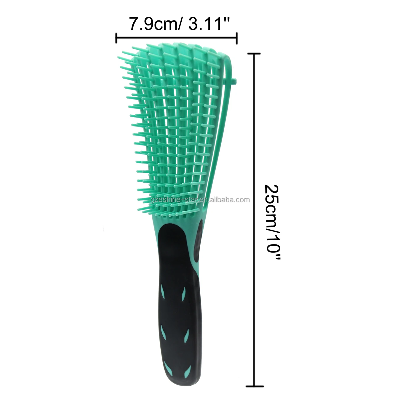 Private Logo Rubber Handle Flexible Blow-dry Wave Detangling Hair Brush For Natural Hair