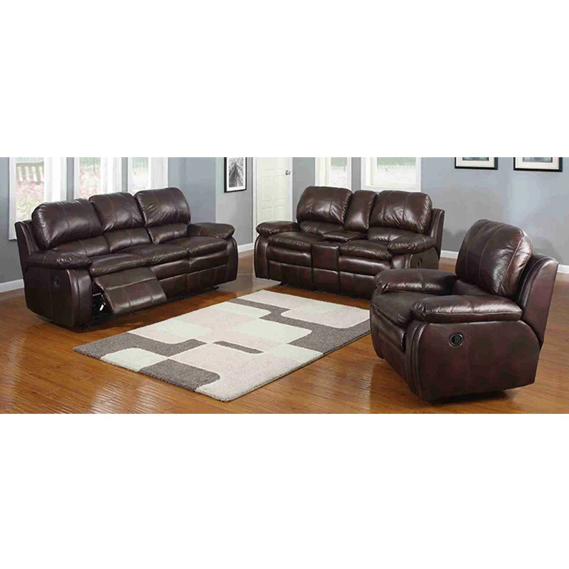 Factory wholesale modern luxury 1+2+3 sectional leather sofa couches living room sofa set furniture