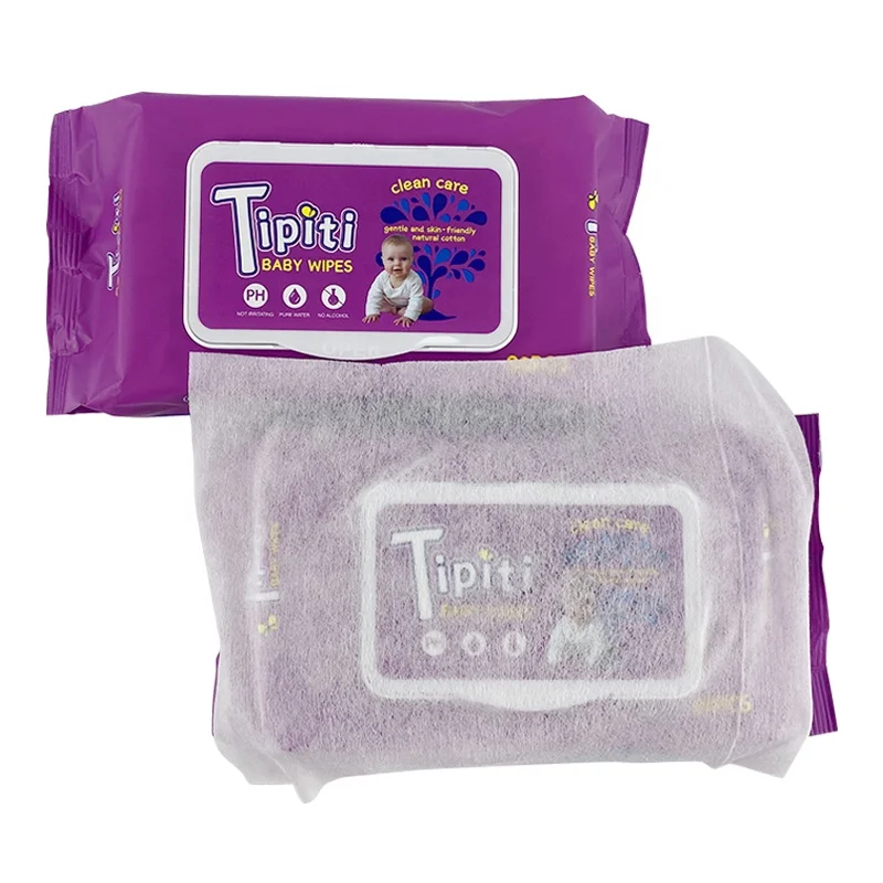 Wholesale 80pcs Baby Wipes Custom Disposable Best Quality Cleaning Natural Cotton Baby Wet Wipes