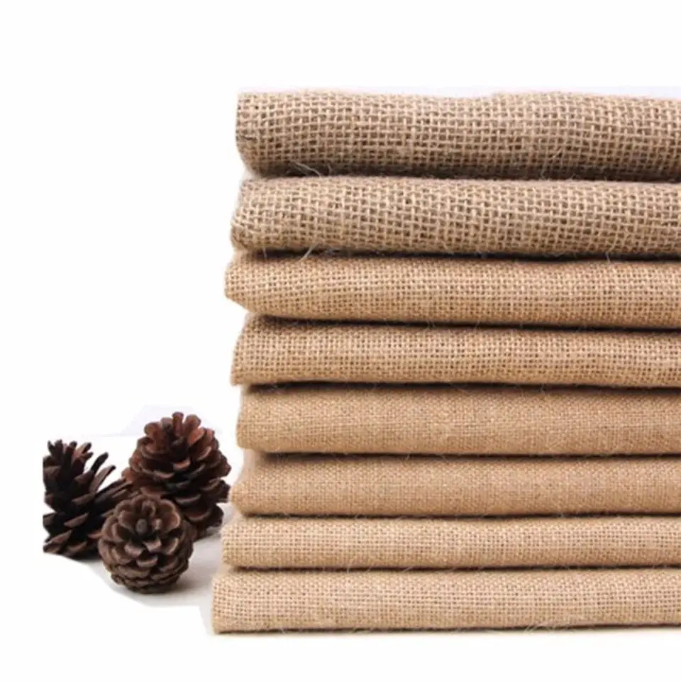 JIAHE Organic Jute Material Natural Burlap Fabric Bag Jute Fabric For Gunny Bag