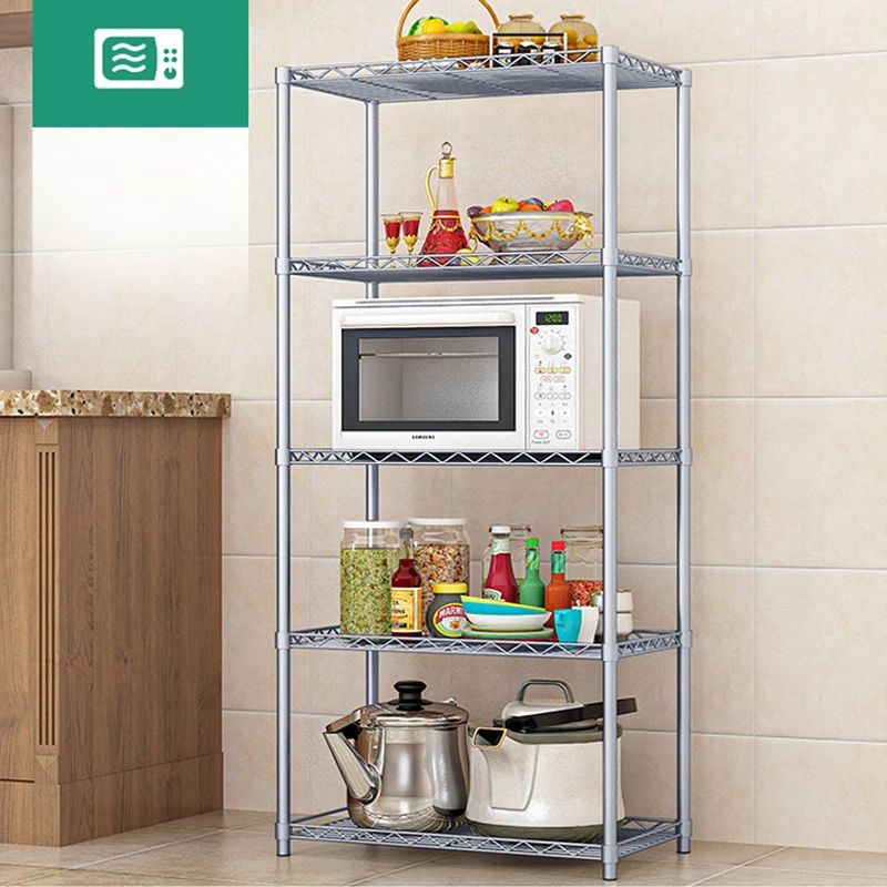 Mesh Wire Storage Kitchen Shelves Rack Kitchen Storage Rack Shelf Stainless Steel Organization 3 Tier Kitchen Storage Rack