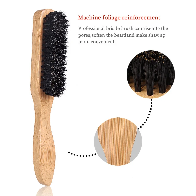 Бамбуковая расческа для волос изогнутая 360 щетка