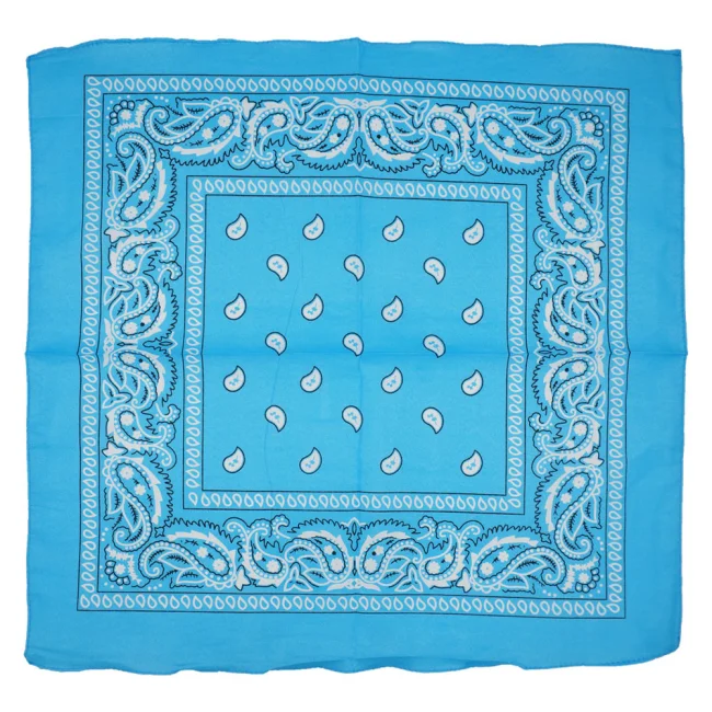 High quality square organic cotton custom logo sublimation print bandana