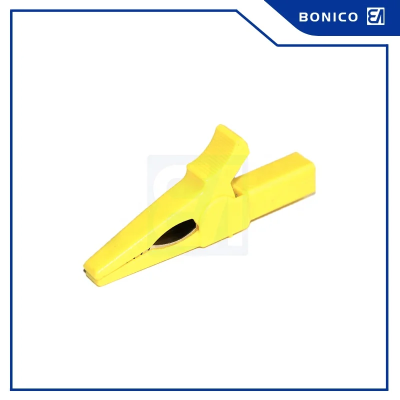 15A 80MM Nylon Insulated Material Nickel Plated Brass Test Alligator Clip