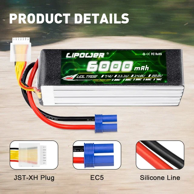 Factory Wholesale 3S 11.1v 6000mah RC Lipo Battery RC Quadcopter Drone FPV UAV Lipo Drone Battery for electrical vehicles car