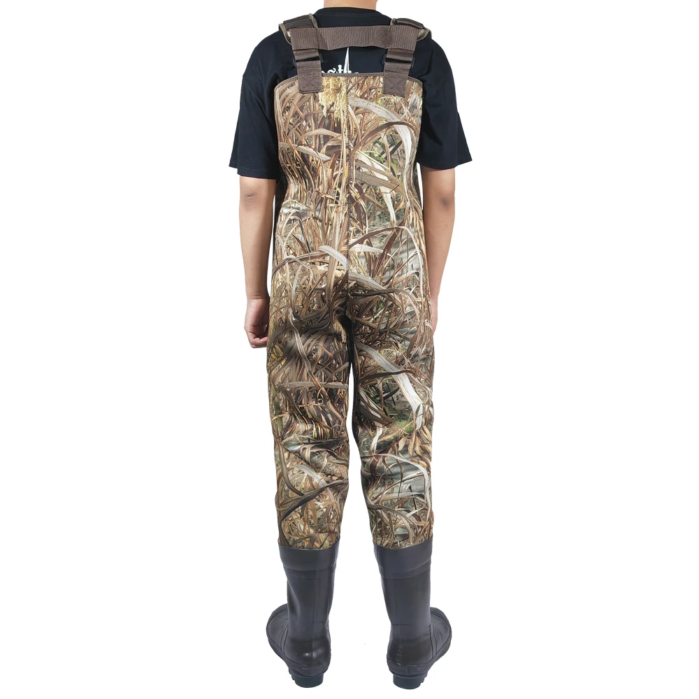 custom 4.5mm CAMO waterproof durable unisex hunting suit  insulate boots shell holders neoprene fishing wader