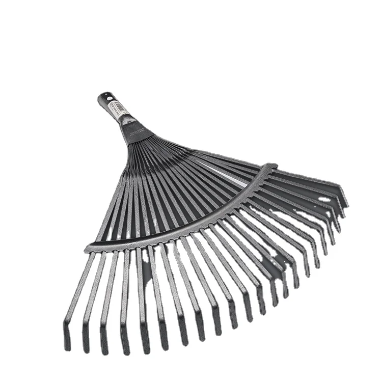 CROWNMAN Hight Quality 22 teeth duralble carbon steel Ergonomic wooden handle garden planting leaf rake