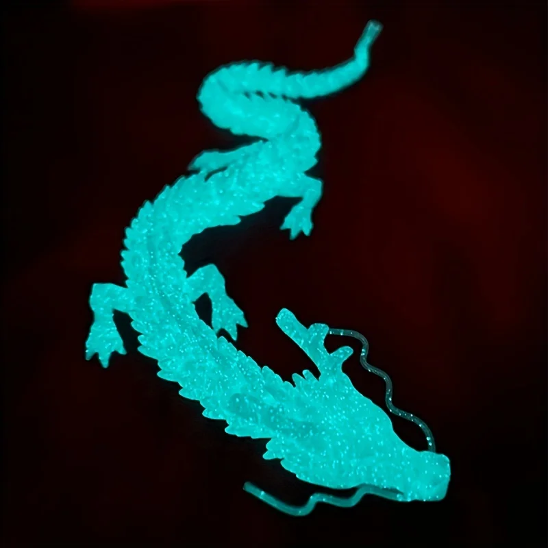 Custom 45 cm Movable Chinese Dragon  3d Printing Dragon Toys for Gifts Home Decorations Glowing Printed Loong