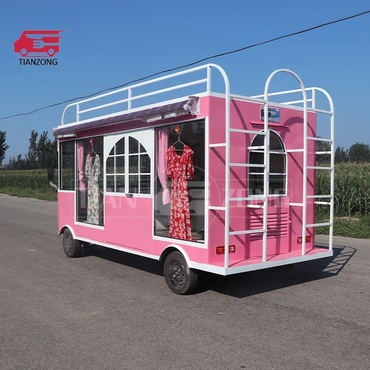 Customizable mobile clothing cart food trailers with fully equipped for Sale