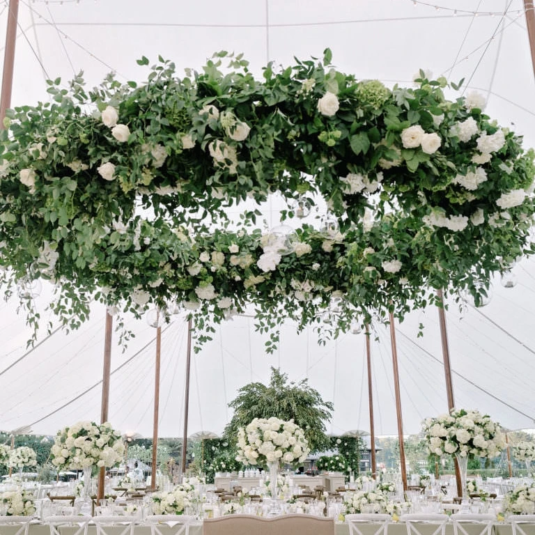 Wedding Decoration Artificial Flower Wall Flowers Hanging Ceiling green plant For Wedding Stage Decoration