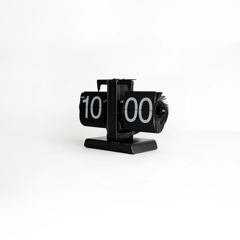 Desktop Clock European Creative Flip Down Page Desk Clocks Retro Flip Table Mechanical Automatic Flip Clock Home Decor