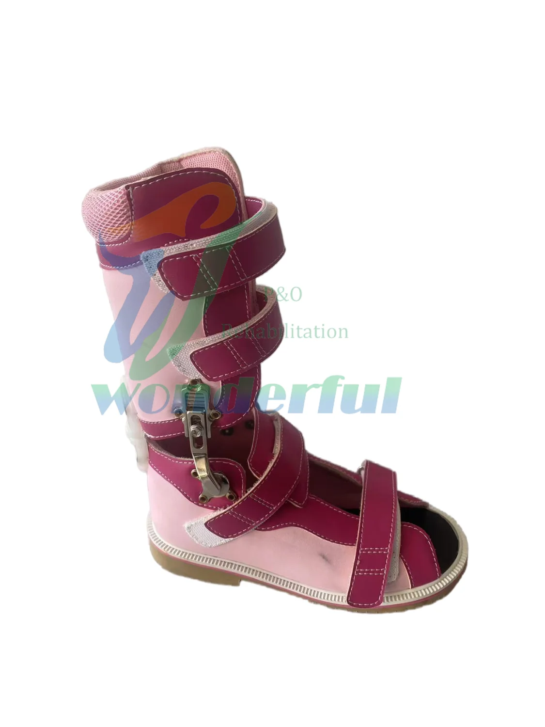 Orthopedic High Ankle Leather Sandals Children Non-Slip Flat Feet Correction Medical Rehabilitation Supplies Hemiplegic Shoes