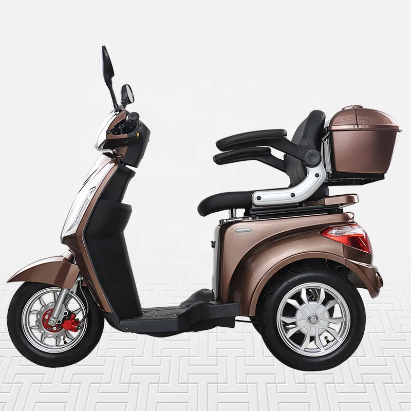  T408-1 500W/1000W 3 Wheel Electric Mobility Scooter E-trike Tricycle with Big Rear Box for