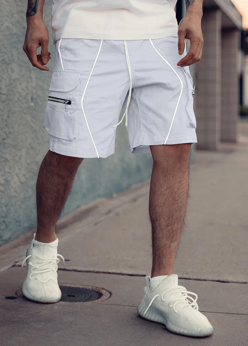 YD High street summer 2021 knee length custom casual sport shorts pants athletic basketball multi pockets cargo short men