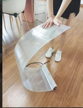 CNS-P4-8mm  High brightness ultra thin P5-10 P6.25  P10 P20 adhesive transparent led display film led display for semi-outdoor