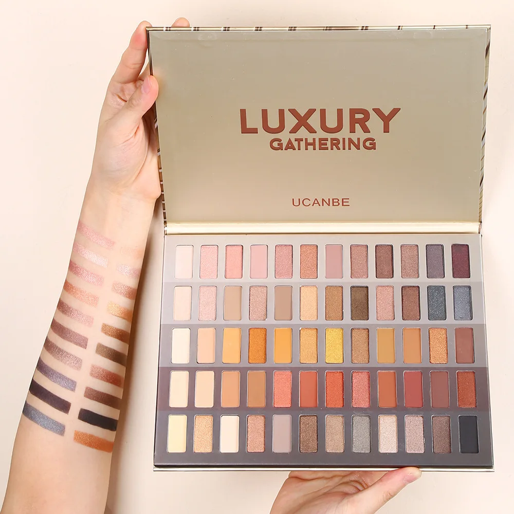 Luxury 60 colors eye shadow palette daily look makeup earth nude shimmer matte eye shadows for beginner eyeshade cosmetics