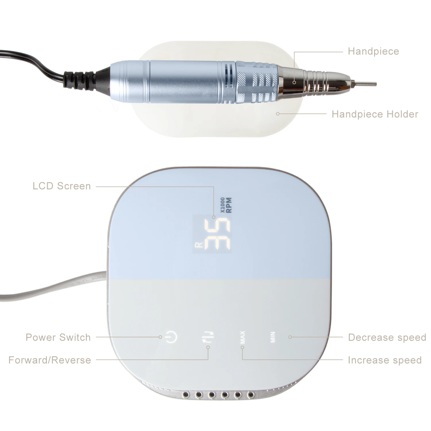 Nail electric file efile nail with ceramic drill nail drill 35000rpm
