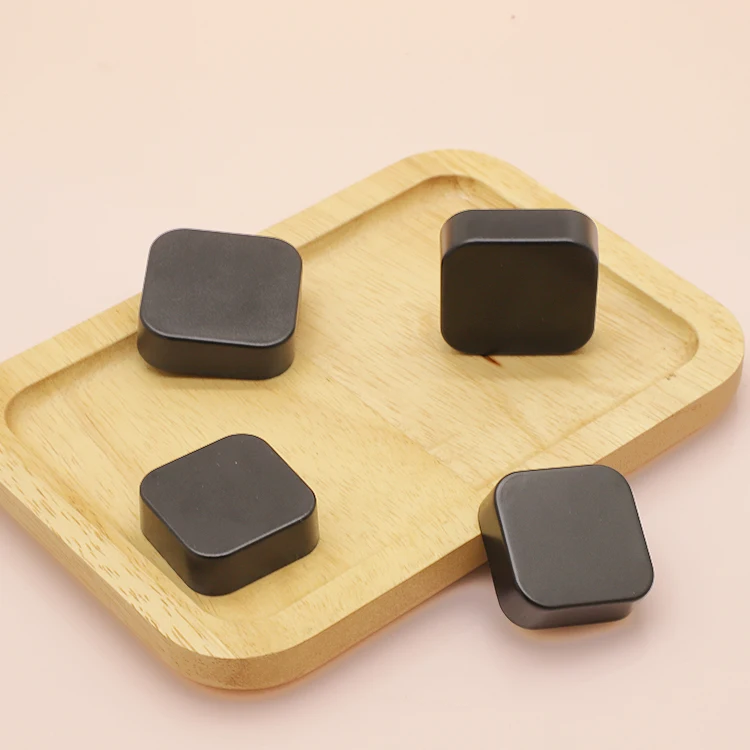 plastic child resistant square matte black lid for 5ml 9ml glass childproof square black concentrate jar