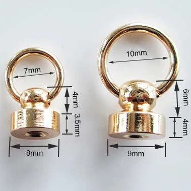 Solid Brass Ball Head Studs Knob Screw Rivets Round Monk Head Rivets