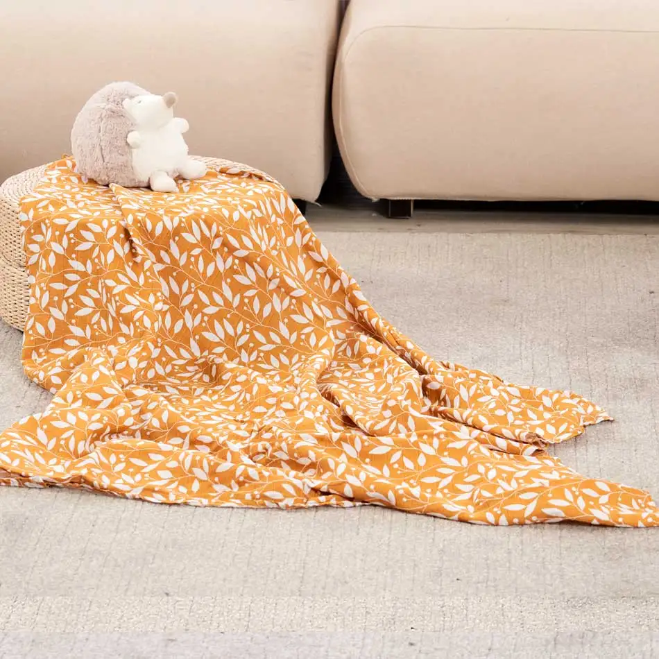 Elinfant Breastfeeding Cover Cotton Muslin Swaddle Baby Blanket Newborn Bedding for Home Travel