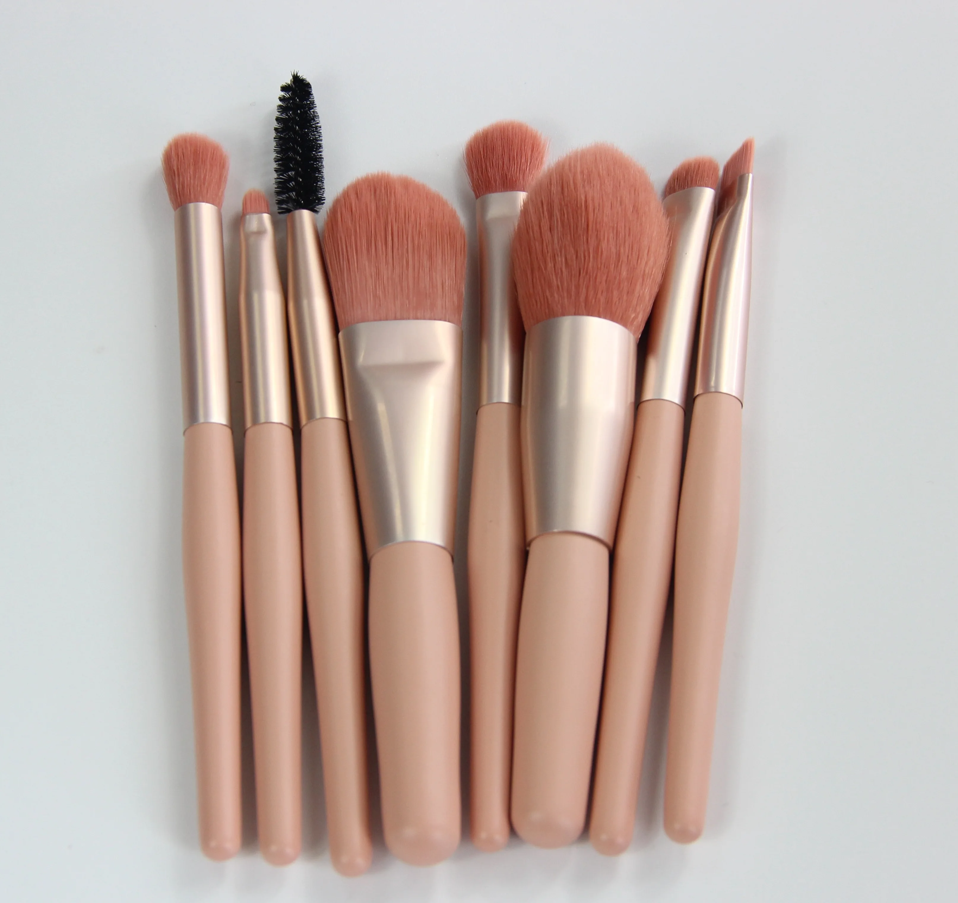 2021 NEW DESIGN cosmetics brushes Free Sample rose gold black Handle Makeup Brush Set Custom Logo Make Up Brushes