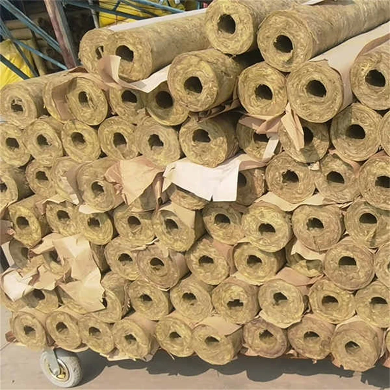 Thermal insulation high density rock wool Tube pipe  Section Mineral Wool for insulation applications price mineral wool