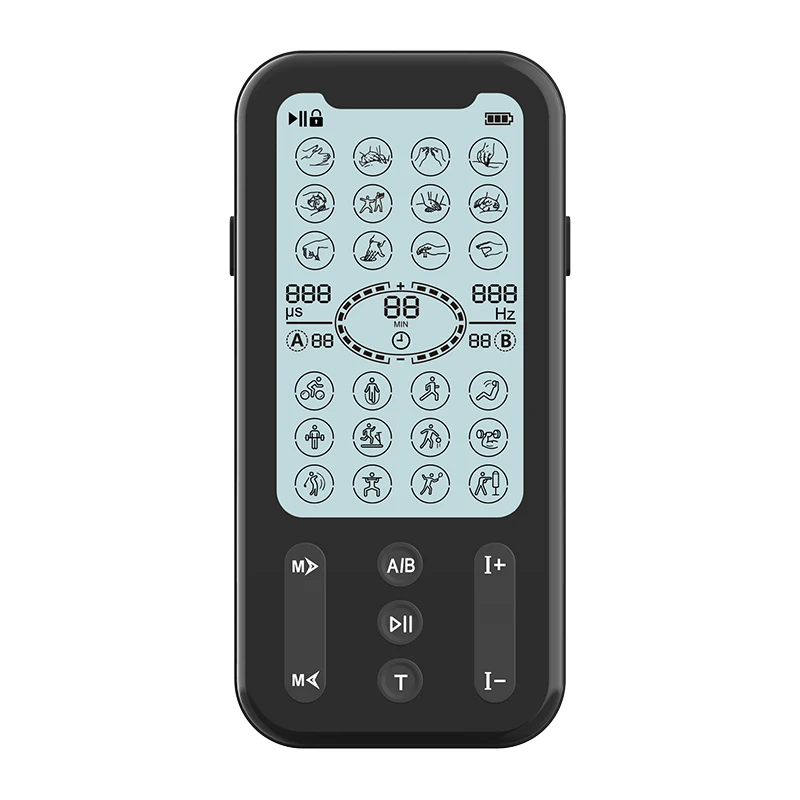 Advanced Physical Therapy Device 2-in-1 TENS EMS Device for Muscle Recovery and Pain Relief with Electric Pulse Therapy