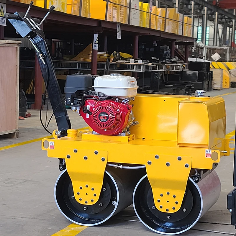 Ex-factory price vibratory roller walking parallel roller for sale Weight 0.5 tons Engine brand Honda