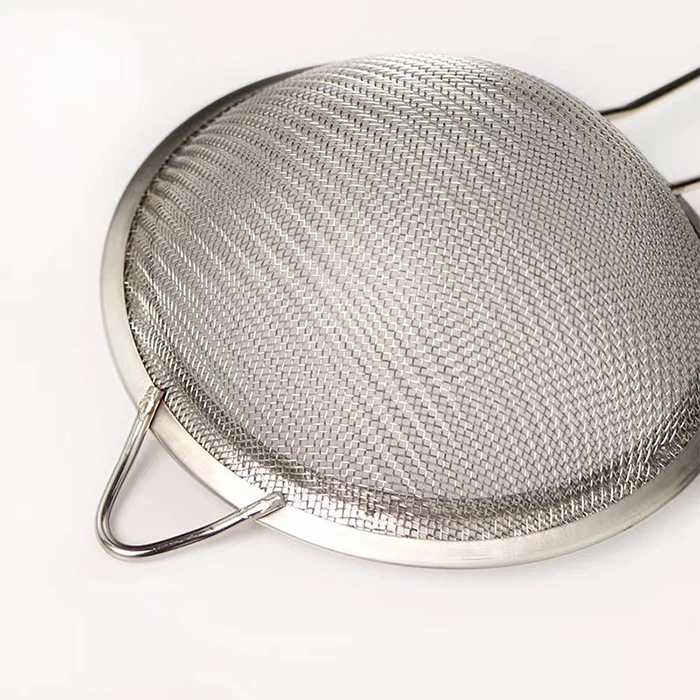16cm Stainless Steel Oil Spoon Filter Skimmer Sieve Colander Mesh Strainer With steel Handle